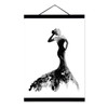 Black White Fashion Model Wooden Framed Canvas Paintin Modern Beautiful Girl Room Decor Big Wall Art Print Picture Poster Scroll