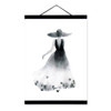 Black White Fashion Model Wooden Framed Canvas Paintin Modern Beautiful Girl Room Decor Big Wall Art Print Picture Poster Scroll