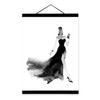 Black White Fashion Model Wooden Framed Canvas Paintin Modern Beautiful Girl Room Decor Big Wall Art Print Picture Poster Scroll
