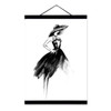 Black White Fashion Model Wooden Framed Canvas Paintin Modern Beautiful Girl Room Decor Big Wall Art Print Picture Poster Scroll