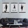 Black White Fashion Model Wooden Framed Canvas Paintin Modern Beautiful Girl Room Decor Big Wall Art Print Picture Poster Scroll