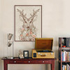Nordic Vintage Retro Animals Deer Forest Flower A4 Art Print Poster Wall Picture Living Room Canvas Painting Home Decor No Frame