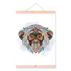 Modern Ancient African National Animals Monkey Face Totem A4 Big Framed Canvas Painting Wall Art Print Picture Poster Home Decor