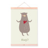 Cartoon Kawaii Animal Cute Bear Wooden Framed Canvas Painting Kids Baby Room Decor Nuresery Wall Art Print Picture Poster Hanger