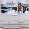 5 piece canvas art snow wolf ice HD print wall pictures for living room canvas painting nordic art home decor poster ny-6200
