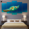 HD printed 5 piece wall art Canvas Painting turtle ocean animal Artwork living room decor large canvas free shipping ny-6524