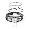 Angel Under Glass Pendant n Thick Braided Leather Band Bracelet: Hutzell