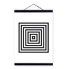 Black White Minimalist Geometric Wooden Framed Canvas Paintings Modern Nordic Home Decor Wall Art Print Pictures Poster Scroll