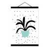 Modern Cute Green Plant Cactus Leaf A4 Wooden Framed Poster Nordic Wall Art Living Room Picture Home Deco Canvas Painting Scroll