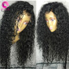 Glueless Curly Lace Front Human Hair Wigs Pre Plucked For Women Natural Black Brazilian Remy Lace Front Wigs With Baby Hair Eva