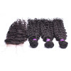 3 Deep Wave Bundles With Closure 4X4 Brazilian Hair Weave Bundles Deal Remy Nature Color Prosa Hair Products 4 pcs