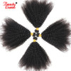 4B 4C Mongolian Afro Kinky Curly Weave Human Hair Bundles 4 Bundles Non Remy Natural Color Hair Weaving Extensions Beauty Lueen