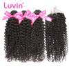 Luvin Brazilian Hair Weave Afro Kinky Curly Human Hair 3 4 Bundles With Lace Closure Bleached Knots Remy Hair Extension Luvin Brazilian Hair Weave Afro Kinky Curly Human Hair 3 4 Bundles With Lace Closure Bleached Knots Remy Hair Extension