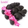 Luvin Brazilian Hair Weave 3 4 Bundles With Closure Loose Wave 100% Remy Human Hair Lace Closure Bleached Knots Free Shipping