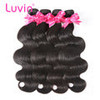 Luvin Brazilian Hair Weave 1 Bundles Body Wave Virgin Hair Weave 100% Unprocessed Natural Human Hair Extensions 30 Inch Bundles