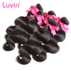 Luvin Brazilian Hair Weave 1 Bundles Body Wave Virgin Hair Weave 100% Unprocessed Natural Human Hair Extensions 30 Inch Bundles