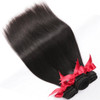 Luvin Brazilian Hair Weave 3 4 Bundles With Closure Straight 100% Virgin Human Hair 4x4 Lace Closure Bleached Knots