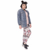 Large Size Leggings Boho Green Printed High Waist Leggins Plus Size Trousers Stretch Pants