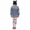 Large Size Leggings Boho Green Printed High Waist Leggins Plus Size Trousers Stretch Pants