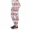 Large Size Leggings Boho Green Printed High Waist Leggins Plus Size Trousers Stretch Pants