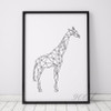 Geometric Giraffe Canvas Art Print Painting Poster, Wall Pictures for Home Decoration, Wall decor FA221-5