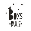 Boys Rule Canvas Painting Personalized Minimalist Nordic Posters Wall Art Picture for Nursery Kids Room Unframed Drop Shipping