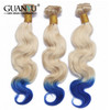 Blonde Hair Bundles with Highlights Brazilian Remy Ombre 613 Pink Red Blue Orange Piano Color Hair Weave 3 Bundles Human Hair