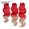Blonde Hair Bundles with Highlights Brazilian Remy Ombre 613 Pink Red Blue Orange Piano Color Hair Weave 3 Bundles Human Hair