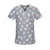 New Fresh Print Design Cotton Medical Scrub Tops Unisex Hospital Workwear Uniforms Short Sleeve Scrub Lab Clothes Nurse Uniform