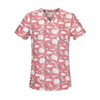 New Fresh Print Design Cotton Medical Scrub Tops Unisex Hospital Workwear Uniforms Short Sleeve Scrub Lab Clothes Nurse Uniform