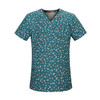New Fresh Print Design Cotton Medical Scrub Tops Unisex Hospital Workwear Uniforms Short Sleeve Scrub Lab Clothes Nurse Uniform