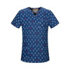 New Fresh Print Design Cotton Medical Scrub Tops Unisex Hospital Workwear Uniforms Short Sleeve Scrub Lab Clothes Nurse Uniform