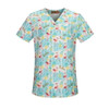 New Fresh Print Design Cotton Medical Scrub Tops Unisex Hospital Workwear Uniforms Short Sleeve Scrub Lab Clothes Nurse Uniform