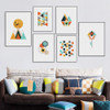 Geometric Multicolored Abstract Art Painting