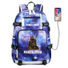 The Mandalorian Yoda baby Schoolbag USB Charge Backpack