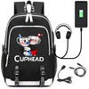 cuphead New Laptop External USB Charge Backpack