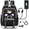 cuphead New Laptop External USB Charge Backpack