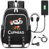 cuphead New Laptop External USB Charge Backpack