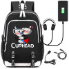 cuphead New Laptop External USB Charge Backpack