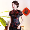 Vintage Flower Women Chinese Traditional Dragon Satin Blouse Vintage Flower Women Chinese Traditional Dragon Satin Blouse