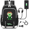 Film Green Lantern  multifunction USB charging backpack