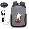 Japan anime Adventure Time USB Charge Anti Theft Backpack