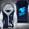 Luminous Blue Fairy Tail Printing Pattern Thicken Fleece Zipper Hoodies