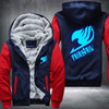 Luminous Blue Fairy Tail Printing Pattern Thicken Fleece Zipper Hoodies