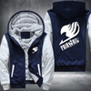 Luminous Blue Fairy Tail Printing Pattern Thicken Fleece Zipper Hoodies