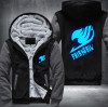 Luminous Blue Fairy Tail Printing Pattern Thicken Fleece Zipper Hoodies