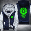 Captain America Luminous Fashion Thicken Zipper Men cardigan Sweatshirts