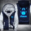 Captain America Luminous Fashion Thicken Zipper Men cardigan Sweatshirts