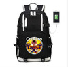 Teenager girl boys Cuphead Mugman USB Charge Backpack