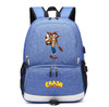 Teenagers Crash Bandicoot usb charging canvas Backpack